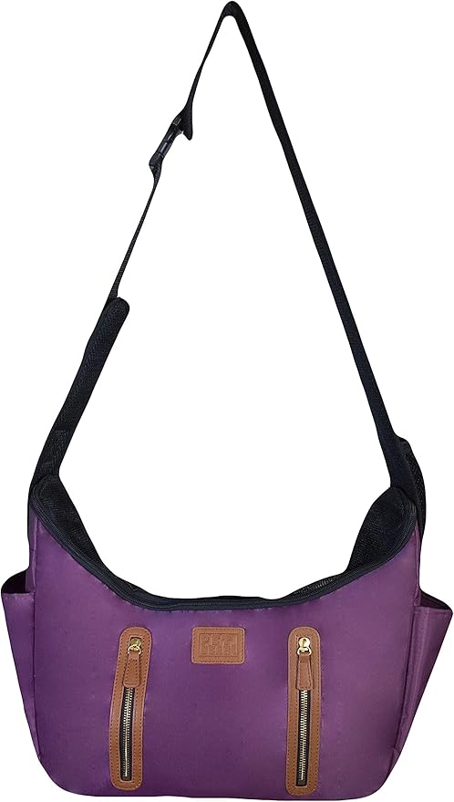 Pet Gear Tote/Sling Carrier for Cats/Dogs, Storage Pocket, Removable Washable Liner, Zippered Top and Mesh Windows, Mulberry, Sling