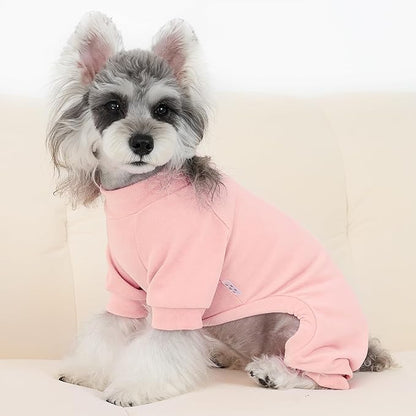 XPUDAC 3 Pack Fleece Dog Pajamas Warm Winter Dog Clothes for Small Medium Dogs Girl Cozy Puppy Pjs Pet Outfit Doggie Onesie Costume, Purple, Pink, Hotpink, XL