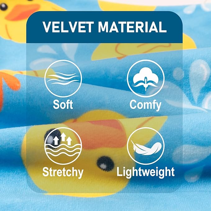 KYEESE Dog Pajamas Stretchy Dogs Clothes Dog Pajamas Small Sized Dogs Comfy Pet Coat Soft Pet Costume Pets Pjs Blue Floating Duck Doggie Jammies Velvet Pets Clothes Puppy Onesie, Medium