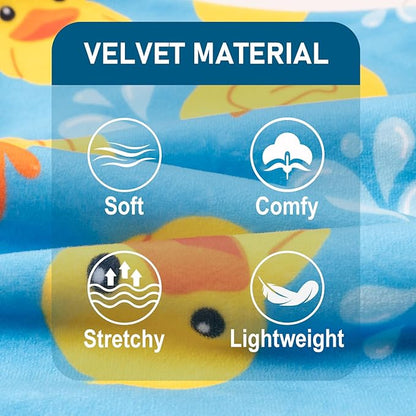 KYEESE Dog Pajamas Stretchy Dogs Clothes Dog Pajamas Small Sized Dogs Comfy Pet Coat Soft Pet Costume Pets Pjs Blue Floating Duck Doggie Jammies Velvet Pets Clothes Puppy Onesie, Medium