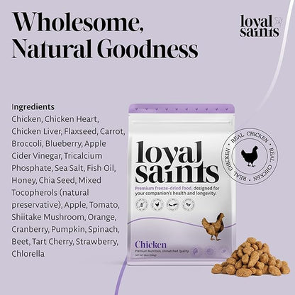 Freeze Dried Raw Dog Food - Premium Chicken Flavor with High Protein & Grain Free Dog Food for Small or Large Breeds and Picky Eaters - Versatile as Meal Topper, Pet Snack & Treats, 5 Oz