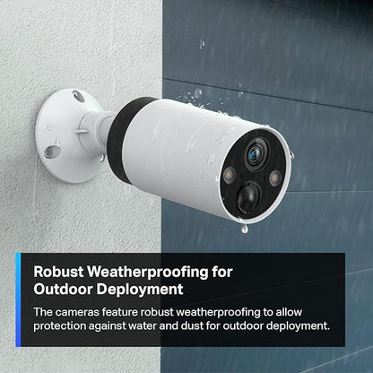 TP-Link Tapo 2K QHD Outdoor Wireless Security Camera System, Up to 180 Day Battery, Color Night Vision w/Starlight Sensor, Motion/Person/Pet/Vehicle Detection, Works w/Alexa &Google Home(Tapo C420S2)