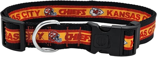 Pets First NFL Kansas City Chiefs Licensed PET COLLAR, Extra Large - Heavy-Duty, Strong, and Durable Dog Collar. Available in 31 Football Teams and 4 Sizes