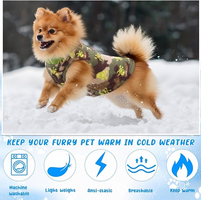 Reginary 10 Pack Medium Dog Sweaters Fleece Pet Dog Clothes with Leash Ring Soft Warm Winter Puppy Plaid Shirt(Bright)