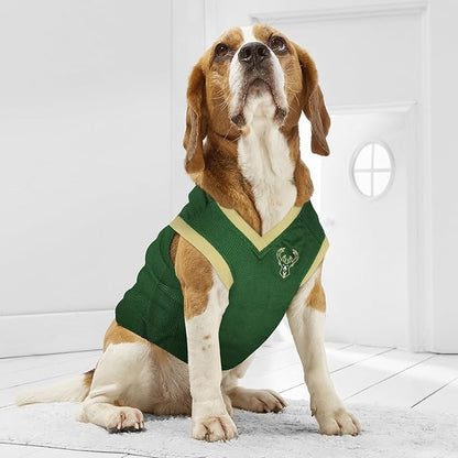 Pets First NBA MILWAUKEE BUCKS DOG Jersey, Small - Tank Top Basketball Pet Jersey