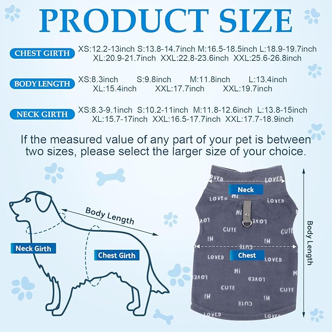 4 Pieces Winter Fabric Dog Sweater with Leash Ring Soft Fleece Vest Dog Clothes Plaid Camouflage Warm Puppy Jacket Pullover Clothes for Small Cat Puppy Chihuahua(S)