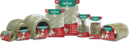 Oxbow Animal Health Timothy Club Mat, Large, Guinea Pig Hideout, Guinea Pig Toys, Bunny Toys, 100% Timothy Hay, Bunny Enrichment for Rabbit Cage, Rat Cage Accessories (Pack of 2)
