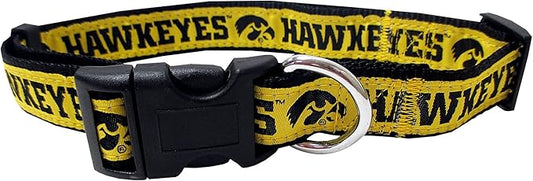 Pets First Collegiate PET Collar OLD VERSION Iowa Hawkeyes Dog Collar, Size Small. Best Sports Team Collar for Dogs & Cats. A Shiny & Colorful Dog & Cat Collar Licensed by The NCAA