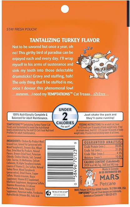 Temptations Cat Treats Temptations Huge Variety Pack, All 9 Flavors: Chicken, Medley, Turkey, Tuna, Catnip Fever, Beef, Surfer, Cookout 1 Pet Paws Notepad (9 Bags Total, 3 Ounces Each), 10 Piece Set