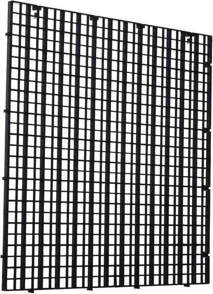 Aquarium Fish Tank Bottom Isolation 4 Pcs, Plastic Egg Crate Grid Divider Tray Egg (L 4pcs Black)