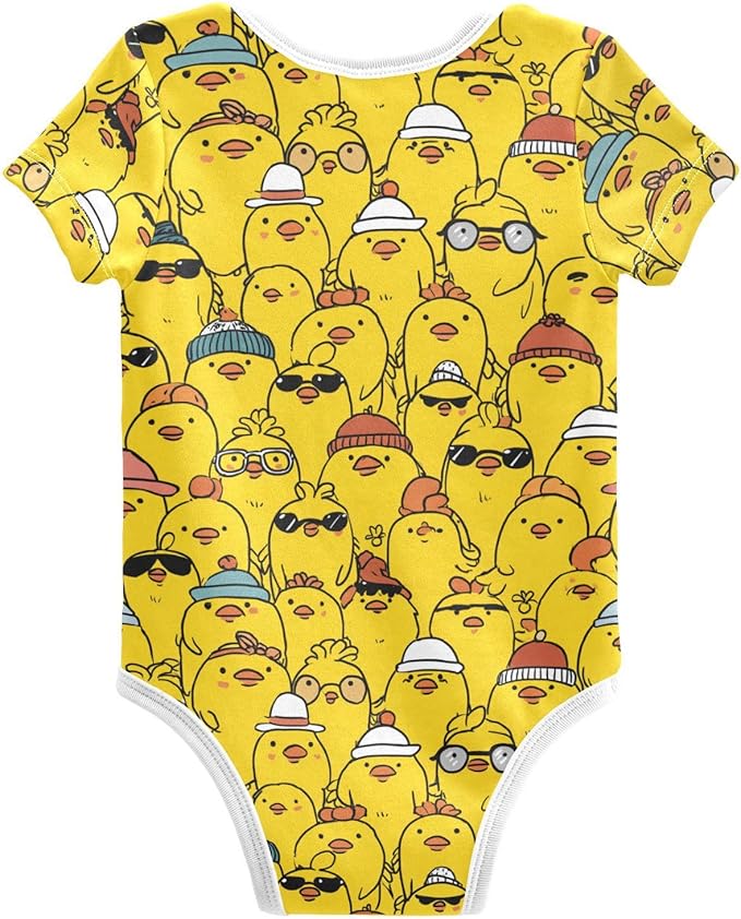 Bright Emotions Raccoons Baby Short Sleeve Bodysuits Romper Unisex Infant Outfit Wrapping Clothes for Boy Girl kids 3M