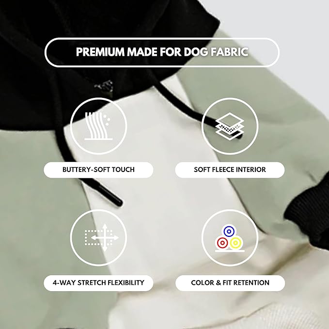 Spark Paws Human Hoodie - Premium Quality, Buttery Soft, Superior Comfort and Fit, Calming Fleece Interior, Suitable for All Styles - Olive Cream - S