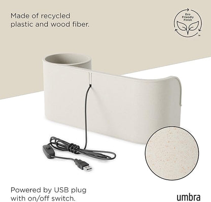 Umbra Stream Water Fountain for Tabletop Desktop - Soothing and Calming Zen for Bedroom or Office, Sand