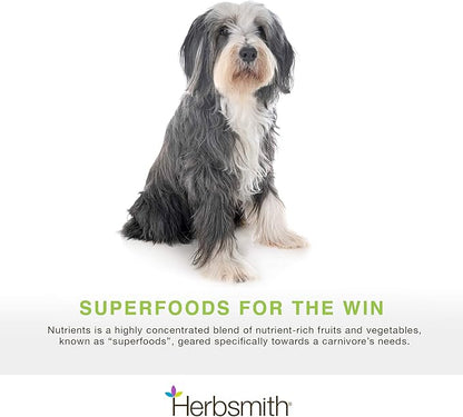 Herbsmith Nutrients Superfood Dog Multivitamin Featuring Vitamins & Minerals from Whole Foods Boost Kibble or DIY Raw with Antioxidants for Puppies to Seniors - 17.63 oz