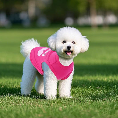 Pistha 4 Pack Dog Shirts Summer Printed Puppy Clothes Cute Sleeveless Pet T Shirts Dog Clothes for Small Medium Dogs Cats Girl(M)