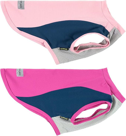 Fitwarm 2 Pack UPF 50+ UV Sun Protection Dog Shirt, Lightweight Breathable Cooling Vest, Quick Dry Dog Summer Clothes for Small Dogs Boy Girl, Reflective Label Pet Cat Outfit, Pink, XL