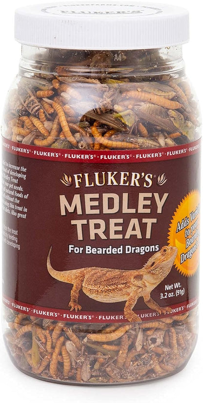 Fluker's Bearded Dragon Medley Treat Food,3.2-Ounce (72023),(Pack of 2)