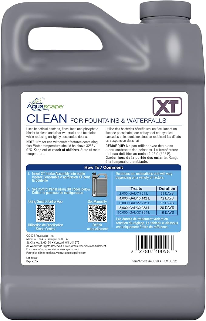 Aquascape Clean Water Treatment for Smart Fountain Dosing System XT, 64 oz. / 1.89L, 40058