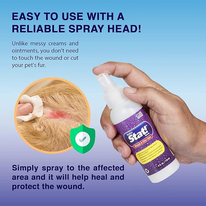 Pet Wound & Skin Care | First-Aid Treatment for Dogs, Cats, Horses | Natural Plant Based Ingredients | Speeds Healing of Cuts, Burns, Hot Spots, Skin Allergies | Soothing Anti-Itch Formula