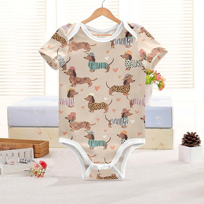 Bright Emotions Raccoons Baby Short Sleeve Bodysuits Romper Unisex Infant Outfit Wrapping Clothes for Boy Girl kids 3M