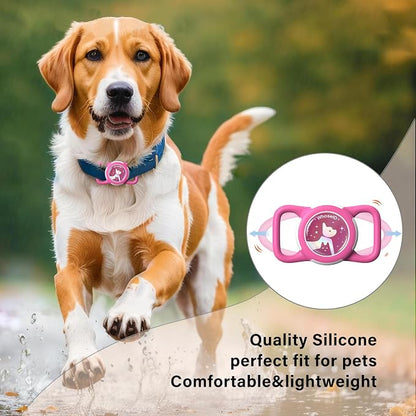 Waterproof AirTag Holder for Dog Collar, Soft Slide-On Dog AirTag Holder | Full-Body Protection, No-Dangle Fit, Ultra-Durable, Lightweight, Tool-Free Installation, Fits Dog & Cat Collars