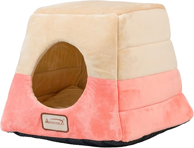 Armarkat Cat Bed, C07CCS/MH, Orange and Beige