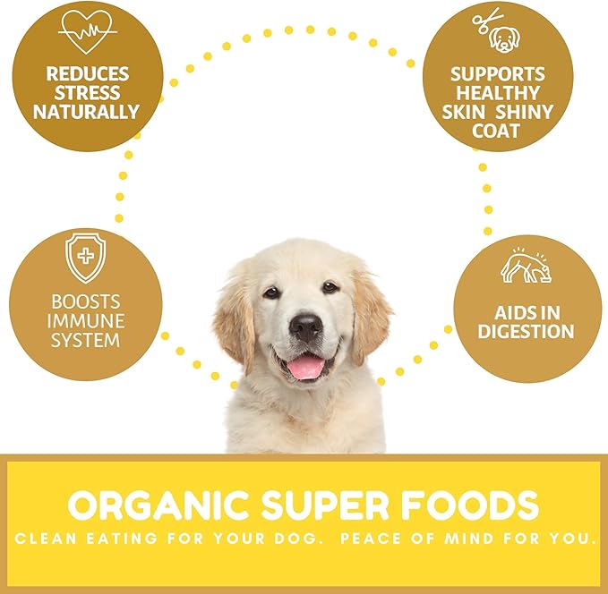 Dog Mamma's Organic Peanut Butter Banana Recipe - Certified Organic Dog Treats 6 oz