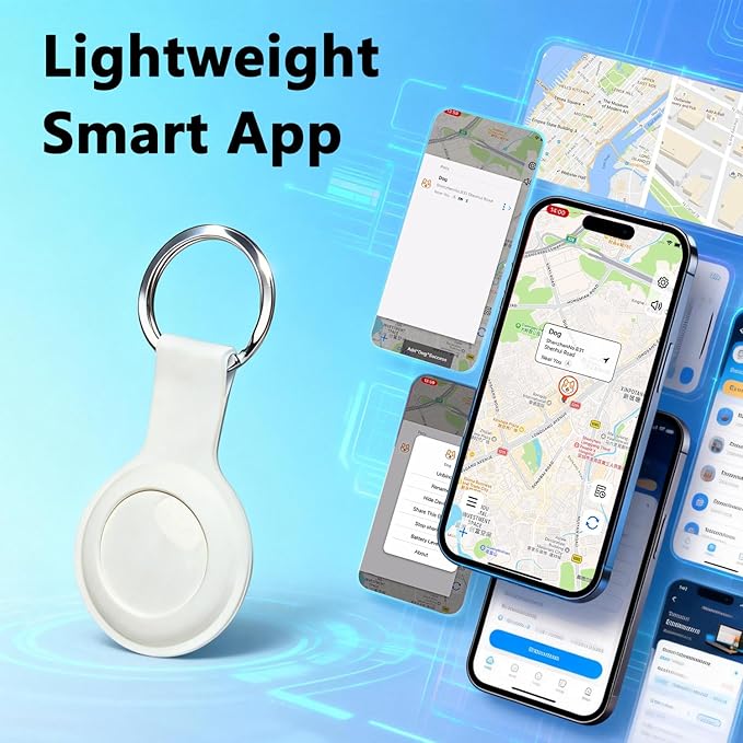 GPS Tracker for Vehicles,Car GPS Tracker Portable Real Time Magnetic GPS Tracking Device,Full Global Coverage Location Tracker for Kids,Dogs,Trucks/Person,No Subscription Required/No Monthly Fee-White