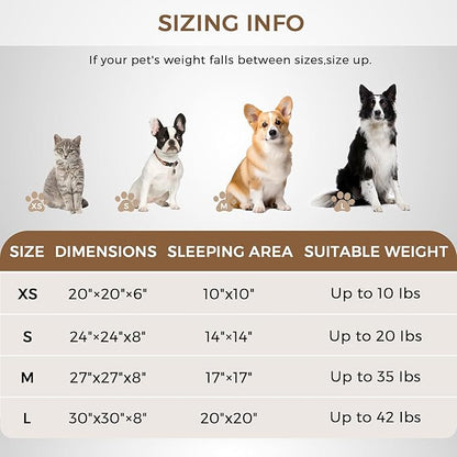 Calming Dog Bed & Cat Bed with Anti-Slip Bottom, Medium Size Washable Anti-Anxiety Donut Dog Beds for Small Dogs & Cats, Fluffy Plush Cozy Round Dogs Bed(24 Inch, Black)