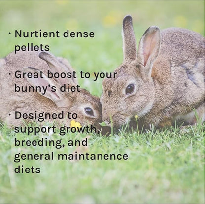 New Country Organics Rabbit Food Pellets - Essential Bunny Supplies - Corn-Free and Soy-Free - 15% Protein Rabbit Feed - Certified Organic and Non-GMO - 25 lbs