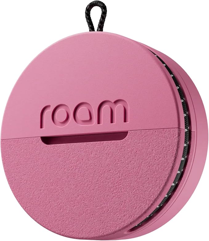 ROAM SMART TRACKER - Bluetooth Tracker & Item Locator for Keys, Luggage, Kid & Pet Gear, (iOS, Android), No App or Subscription, Fast Setup, Waterproof, 1-Pack, Pink