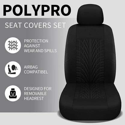 VarCozy Car Seat Covers Front Pair,Universal Cloth for Car,Breathable & Washable SUV, Sedan, Van, Automotive Interior Covers, Airbag Compatible