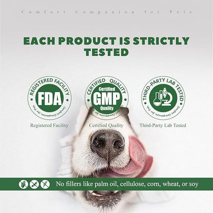 Dog Allergy Chews, Dog Allergy Relief Chews Coat Supplement for Itchy Skin, Probiotics for Dogs with Colostrum Omega-3 Immune Supplement-120ct