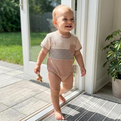 Baby Girl Summer Clothes Dog Bubble Romper Newborn Infant Plaid Onesie Spring Summer Toddler Bodysuit Clothes