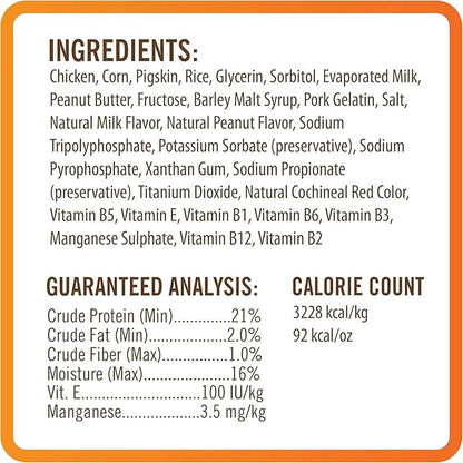 NutriChomps Dog Chews 5-inch Twists, Easy to Digest, Rawhide-Free Dog Treats, 10 Count, Real Peanut Butter Flavor, Bundle of 2, 20 Count, NT063V-2