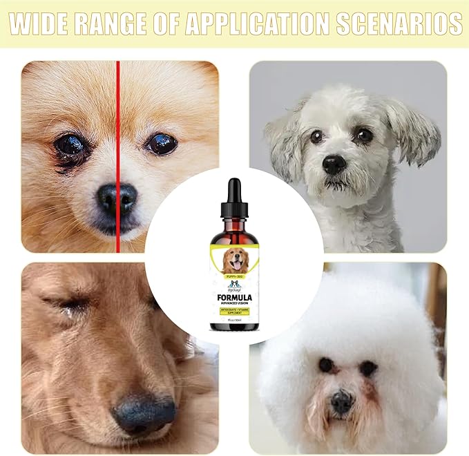Advanced Vision Formula for Dogs – Liquid Eye and Vision Support Supplement – Supports Clear Vision & Reduces Cloudy Eyes & Cataracts in Dogs – with Lutein & Zeaxanthin – 1oz (30ml) Oral Drops