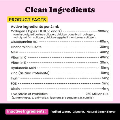 Premium Collagen for Dogs & Cats – 5 Types of Grass-Fed Collagen (I, II, III, V & X), Fast Allergy & Itch Relief Dog Colágeno with MSM, Biotin & Hyaluronic Acid – Supports Healthy Skin & Joints –120ml
