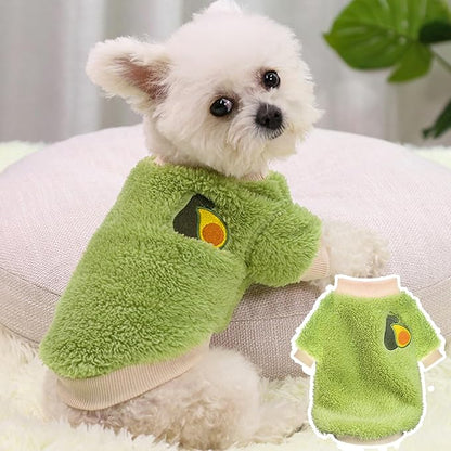 Winter Dog Clothes for Small Dogs, Warm Fleece Puppy Sweater, Cute Small Dog Sweaters for Girls Like Teacup Chihuahua Yorkie Clothing, XS, 2 Pack