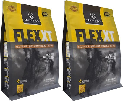 Majesty's Flex XT Wafers - Superior Horse/Equine Joint Support with Increased Supplement Levels - Glucosamine, MSM, Yucca, Vitamin C (Regular, 2 Pack (120 Count Total))