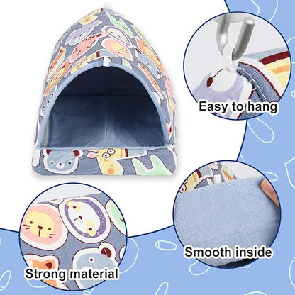 UPINS 2 Pack Guinea Pig Hideout,Guinea Pig Bed Washable Small Animal House Cage Accessories for Mouse Chinchillas Hamsters Hedgehogs Ferrets Bearded Dragons and Rats