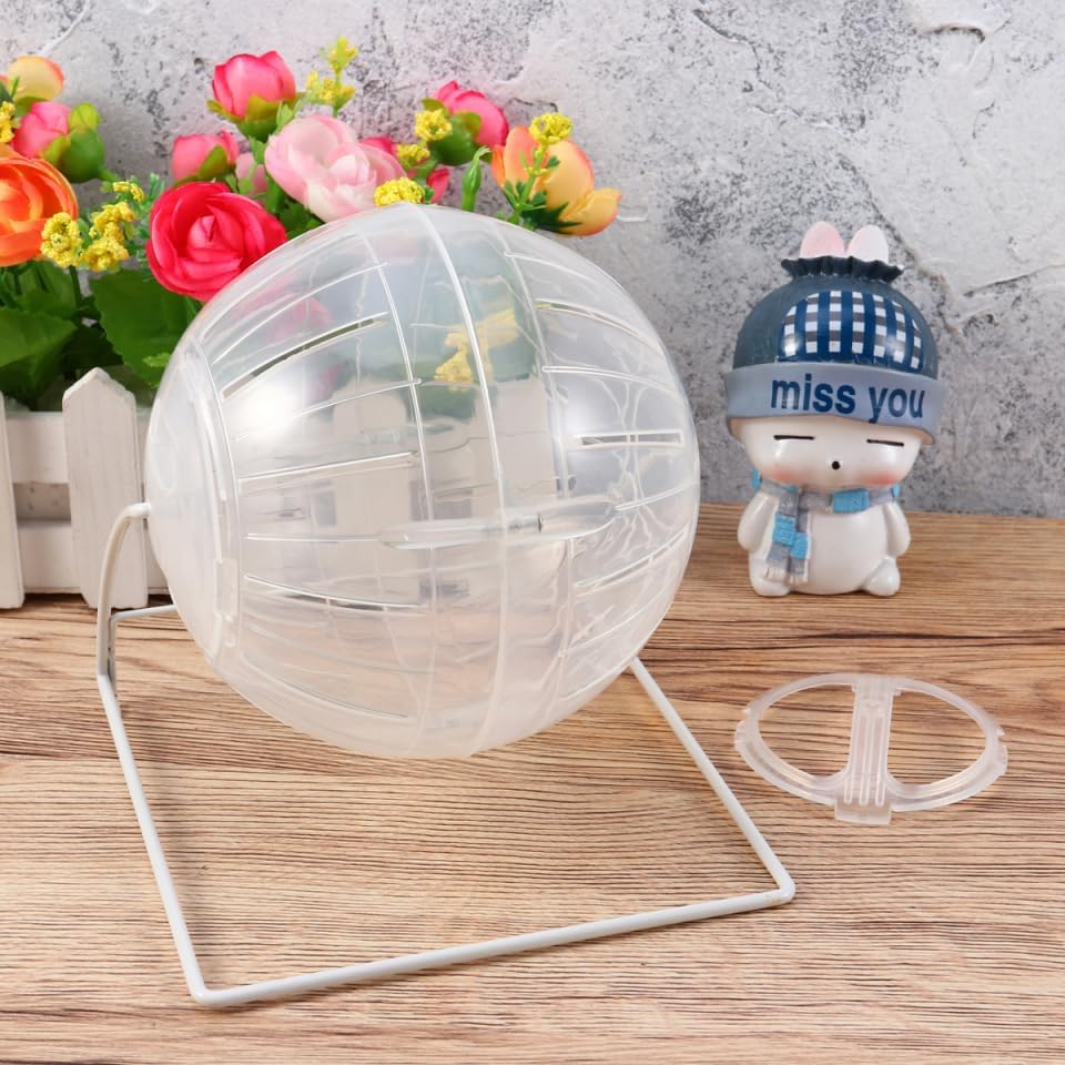 KESYOO 4 in 1 Hamster Exercise Ball 5.31in Plastic Running Ball for Hamsters Gerbils and Mice Small Pet Run About for Interactive Play and Activity