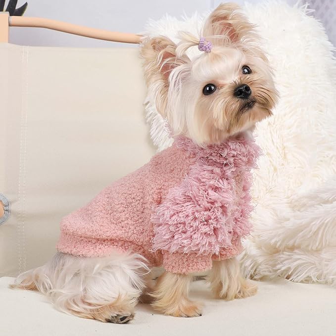 Dog Classic Sweater Chihuahua Sweatshirt Dog Clothes for Small Dogs Girl Boy Soft Fleece Coat for Small Dogs Cat Clothes Soft Puppy Cat Clothing