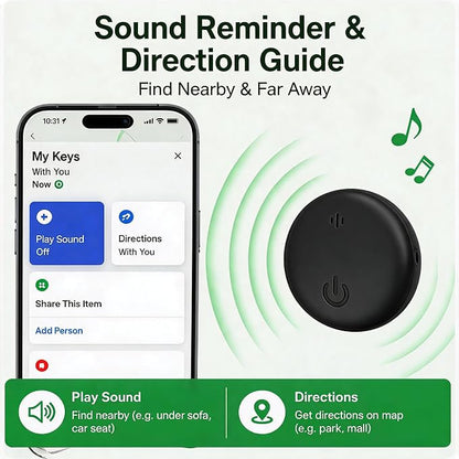 Undetectable GPS Tracker for Vehicles - Real-Time Tracking，No Monthly Fee/No SIM Card【Apple MFi Certified】Works with iOS Find My | Mini Hidden Magnetic GPS Locator，IP68 Waterproof，Reliable Performance