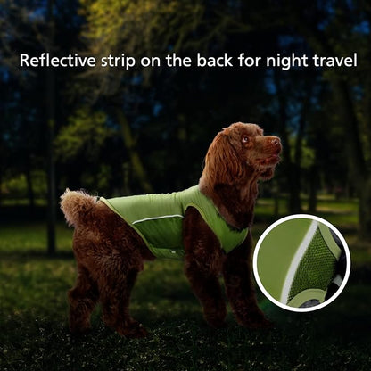 UPF 50+ Sun Protection Dog Shirt for Medium Large Breed Dogs - Quick-Dry Breathable T-Shirt with Reflective Strips, Sports Fan Pet Apparel, Lightweight UV Protective Vest P23ST00502XXXL
