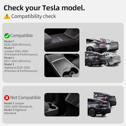 2Pcs for Tesla Model 3/Y 2017-2026 Juniper/Highland(Not for Standard), Leather Seat Back Kick Protectors Accessories, Kids Mats Waterproof Pet Covers