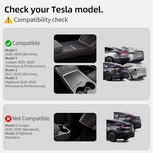 2Pcs for Tesla Model 3/Y 2017-2026 Juniper/Highland(Not for Standard), Leather Seat Back Kick Protectors Accessories, Kids Mats Waterproof Pet Covers