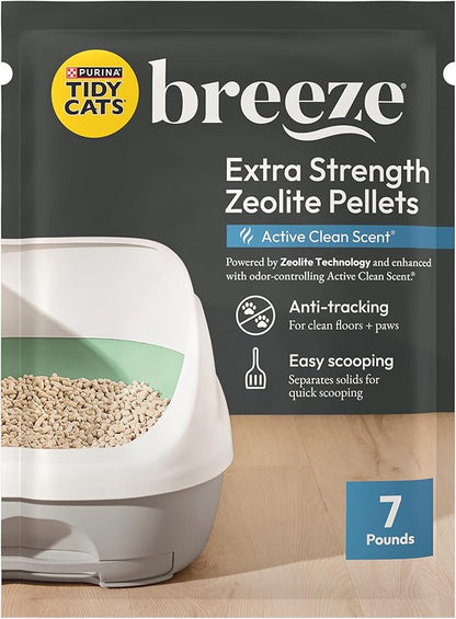 Purina Tidy Cats Scented Litter Pellets, Breeze Enhanced Refill Litter Pellets in Recyclable Box - (6) 3.5 lb. Bags