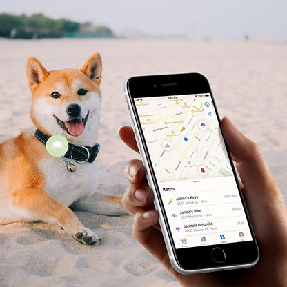 for Airtag Holder for Dog Collar, Cibaabo Silicone Air Tag Case Cover | for 0.8-1.2inch Pet Collar | doesn't dangle | Compact | Easy Installation | Compatible with Apple Airtags