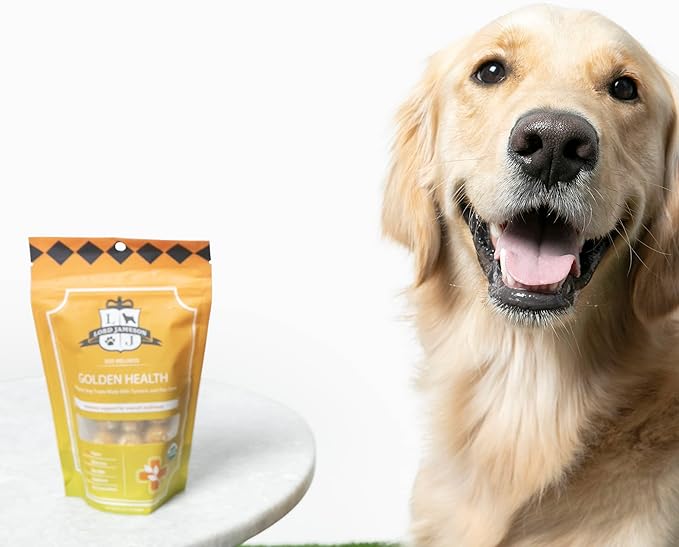 Lord Jameson: Golden Health 6 oz - Dog Wellness Treats, Organic Soft & Chewy No-Bake Bites, Anti-Inflammatory, Oats, PB & Coconut, Preservative Free
