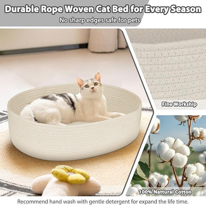 Cat Desk Bed - Sturdy Cat Bed for Desk Support 45lbs,Indoor Desktop Cats Beds for Tables Game Office Desks Attachment,17"x13" Removable Cotton Cats Nest,Heavy-Duty Metal Frame and Clamp (White)